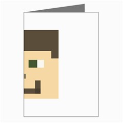 Custom Block Head Greeting Card by BlockCrafts