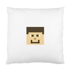 Custom Block Head Cushion Case (two Sided)  by BlockCrafts