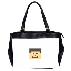 Custom Block Head Oversize Office Handbag (two Sides) by BlockCrafts