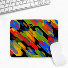 Colorful Shapes On A Black Background Small Mousepad by LalyLauraFLM