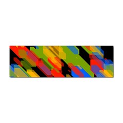 Colorful Shapes On A Black Background Sticker (bumper) by LalyLauraFLM