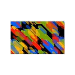 Colorful Shapes On A Black Background Sticker Rectangular (10 Pack) by LalyLauraFLM