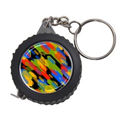 Colorful Shapes On A Black Background Measuring Tape by LalyLauraFLM