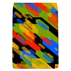 Colorful Shapes On A Black Background Removable Flap Cover (small)