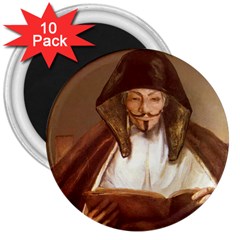 Anonymous Reading 3  Button Magnet (10 Pack)