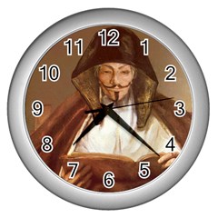 Anonymous Reading Wall Clock (silver)