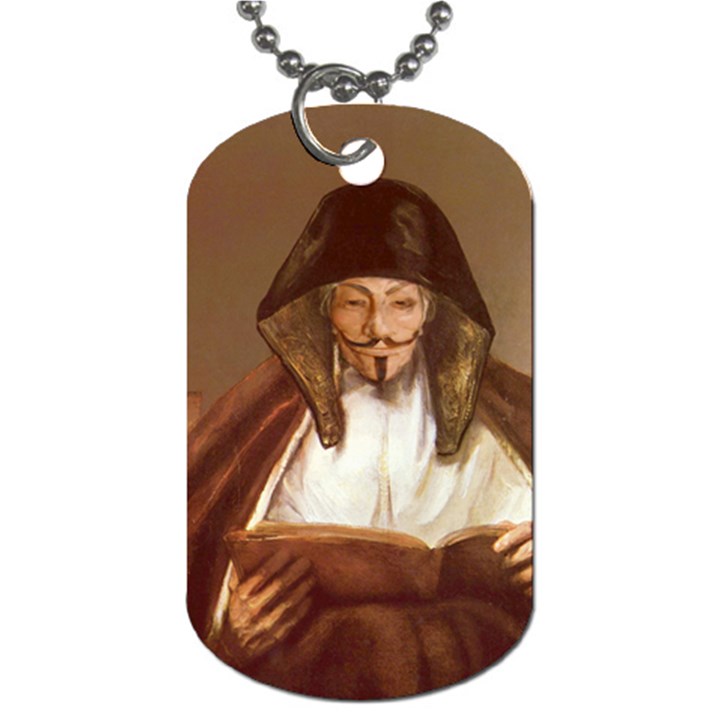 Anonymous Reading Dog Tag (One Sided)