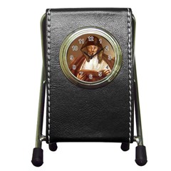 Anonymous Reading Stationery Holder Clock by AnonMart