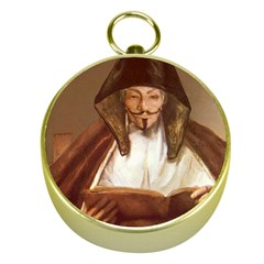 Anonymous Reading Gold Compass by AnonMart