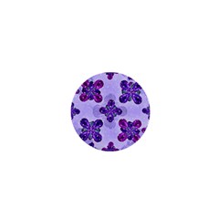 Deluxe Ornate Pattern Design In Blue And Fuchsia Colors 1  Mini Button by dflcprints