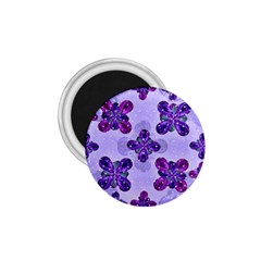 Deluxe Ornate Pattern Design In Blue And Fuchsia Colors 1 75  Button Magnet by dflcprints