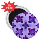 Deluxe Ornate Pattern Design in Blue and Fuchsia Colors 2.25  Button Magnet (10 pack) Front