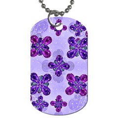 Deluxe Ornate Pattern Design In Blue And Fuchsia Colors Dog Tag (one Sided) by dflcprints