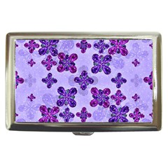 Deluxe Ornate Pattern Design In Blue And Fuchsia Colors Cigarette Money Case by dflcprints