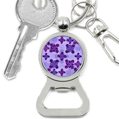 Deluxe Ornate Pattern Design In Blue And Fuchsia Colors Bottle Opener Key Chain by dflcprints