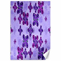 Deluxe Ornate Pattern Design In Blue And Fuchsia Colors Canvas 20  X 30  (unframed) by dflcprints