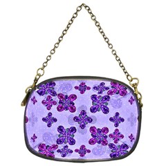 Deluxe Ornate Pattern Design In Blue And Fuchsia Colors Chain Purse (one Side) by dflcprints