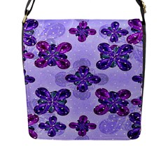 Deluxe Ornate Pattern Design In Blue And Fuchsia Colors Flap Closure Messenger Bag (large) by dflcprints