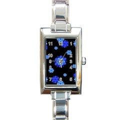 Floral Print Modern Style Pattern  Rectangular Italian Charm Watch by dflcprints