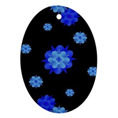 Floral Print Modern Style Pattern  Oval Ornament by dflcprints