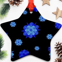 Floral Print Modern Style Pattern  Star Ornament by dflcprints