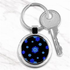 Floral Print Modern Style Pattern  Key Chain (round) by dflcprints