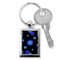 Floral Print Modern Style Pattern  Key Chain (rectangle) by dflcprints