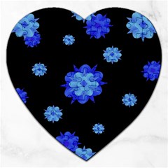 Floral Print Modern Style Pattern  Jigsaw Puzzle (heart) by dflcprints