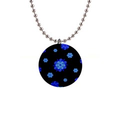 Floral Print Modern Style Pattern  Button Necklace by dflcprints