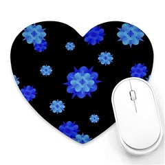 Floral Print Modern Style Pattern  Mouse Pad (heart) by dflcprints