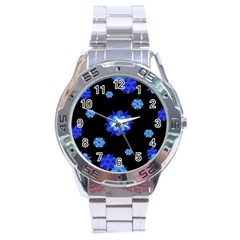 Floral Print Modern Style Pattern  Stainless Steel Watch by dflcprints