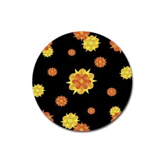 Floral Print Modern Style Pattern  Magnet 3  (round) by dflcprints