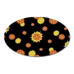 Floral Print Modern Style Pattern  Magnet (oval) by dflcprints