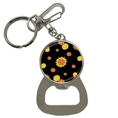 Floral Print Modern Style Pattern  Bottle Opener Key Chain by dflcprints