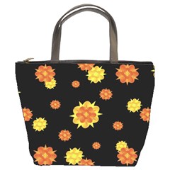 Floral Print Modern Style Pattern  Bucket Handbag by dflcprints