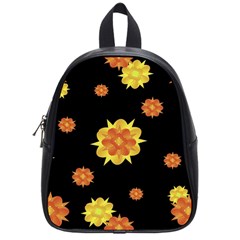 Floral Print Modern Style Pattern  School Bag (small) by dflcprints