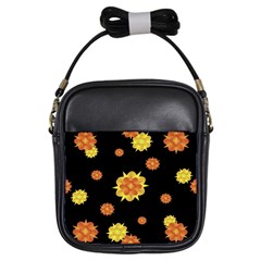 Floral Print Modern Style Pattern  Girl s Sling Bag by dflcprints