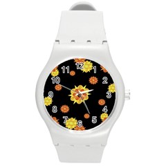 Floral Print Modern Style Pattern  Plastic Sport Watch (medium) by dflcprints