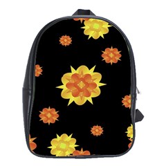 Floral Print Modern Style Pattern  School Bag (xl) by dflcprints