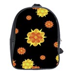 Floral Print Modern Style Pattern  School Bag (XL) Front