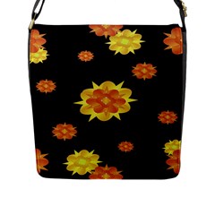 Floral Print Modern Style Pattern  Flap Closure Messenger Bag (large) by dflcprints