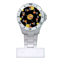 Floral Print Modern Style Pattern  Nurses Watch by dflcprints