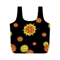 Floral Print Modern Style Pattern  Reusable Bag (m) by dflcprints