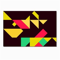 Shapes In Retro Colors 2 Postcard 4 x 6  (pkg Of 10) by LalyLauraFLM