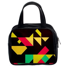 Shapes In Retro Colors 2 Classic Handbag (two Sides) by LalyLauraFLM