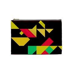 Shapes In Retro Colors 2 Cosmetic Bag (medium) by LalyLauraFLM