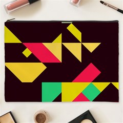 Shapes In Retro Colors 2 Cosmetic Bag (xxxl) by LalyLauraFLM