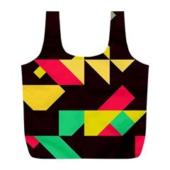 Shapes In Retro Colors 2 Full Print Recycle Bag (l) by LalyLauraFLM