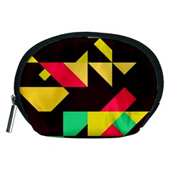 Shapes In Retro Colors 2 Accessory Pouch (medium) by LalyLauraFLM