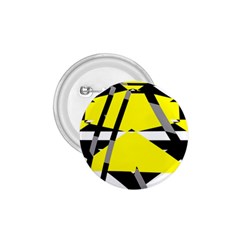 Yellow, Black And White Pieces Abstract Design 1 75  Button by LalyLauraFLM